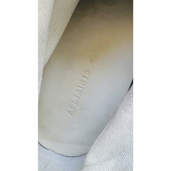 AllSaints Chalk White Leather Sneakers Hi Top Men’s Size 41 Used main image 8